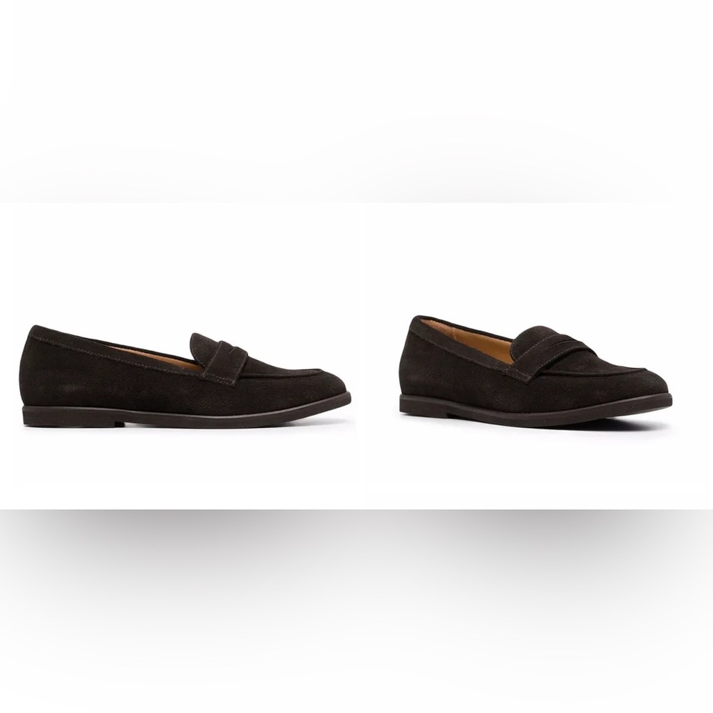 Scarosso brown suede loafers sz 38.5